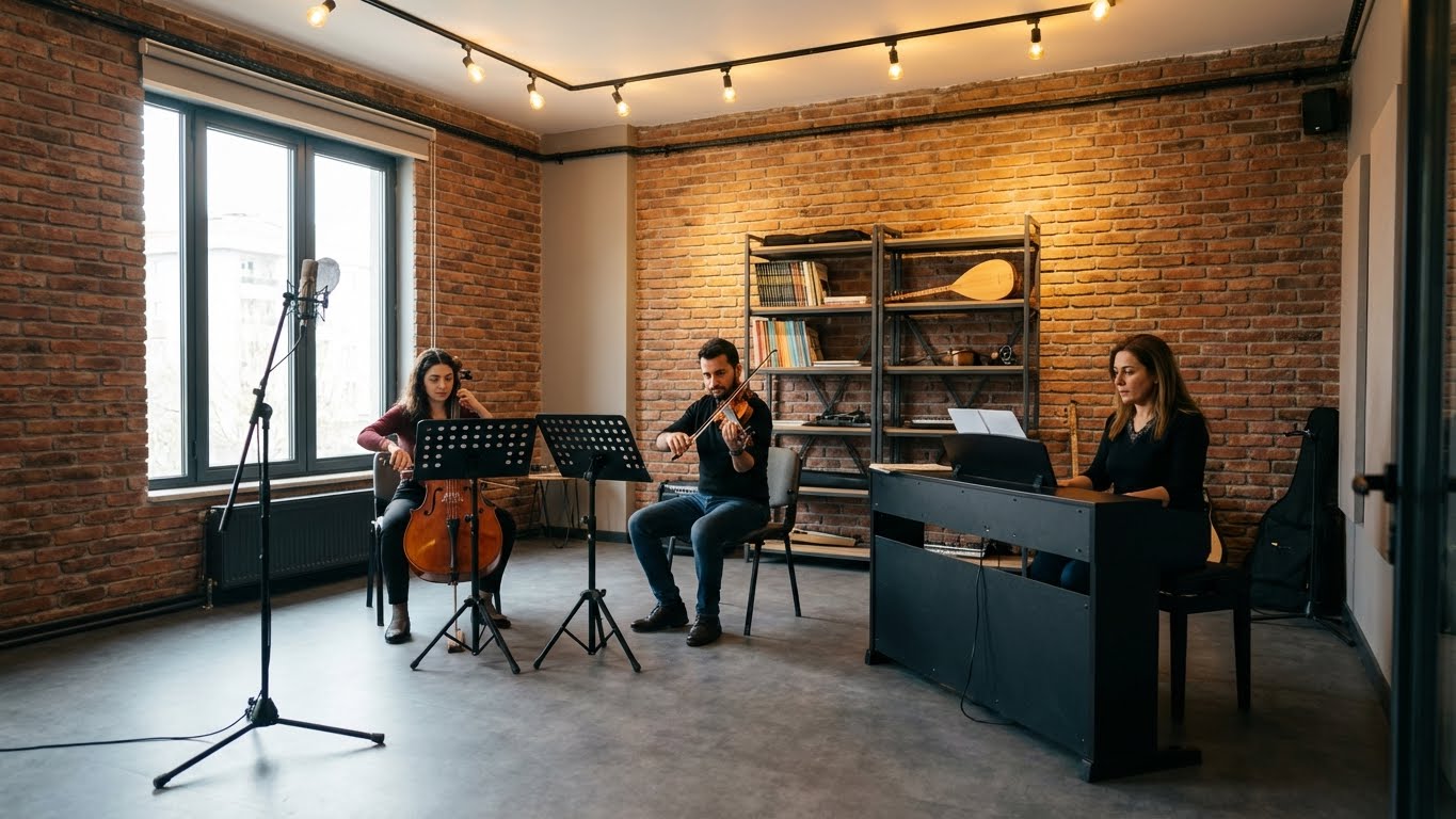 Çello kursu seçimi sonrası toplu çalma ve oda müziği eğitimleri.