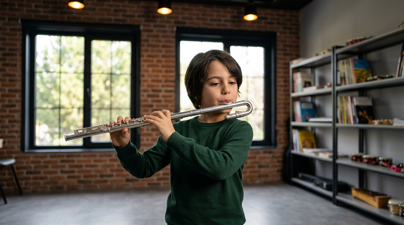 Yan flüt eğitimi kaç yaşında başlanır sorusu için başlangıç flütü görseli.