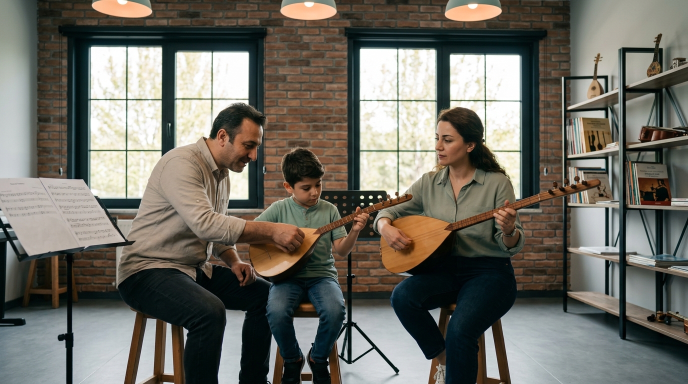 bağlama kaç yaşında öğrenilir sorusuna yönelik çocuk ve yetişkin öğrencilerin ders ortamı